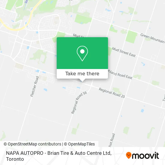 NAPA AUTOPRO - Brian Tire & Auto Centre Ltd map