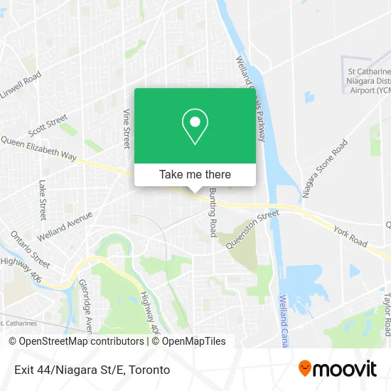 Exit 44/Niagara St/E map