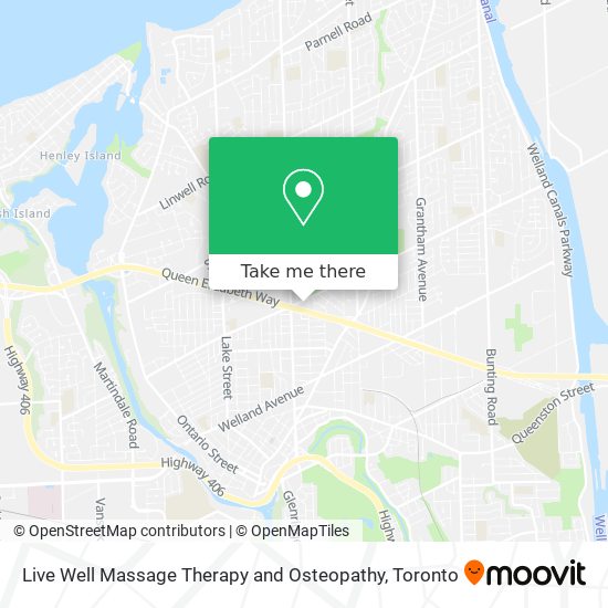 Live Well Massage Therapy and Osteopathy map