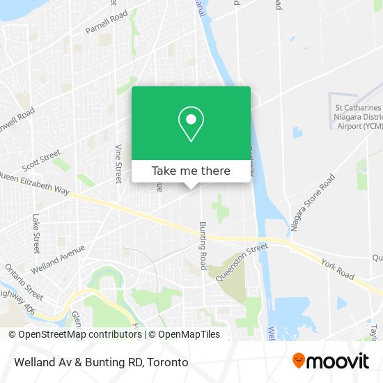 Welland Av & Bunting RD map