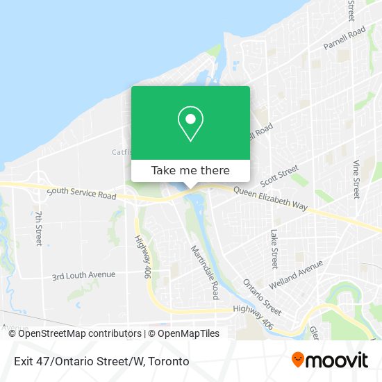 Exit 47/Ontario Street/W map