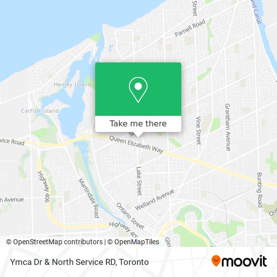 Ymca Dr & North Service RD map
