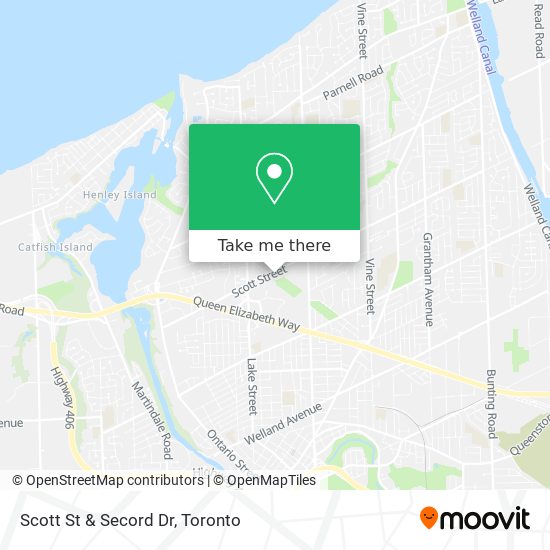 Scott St & Secord Dr map