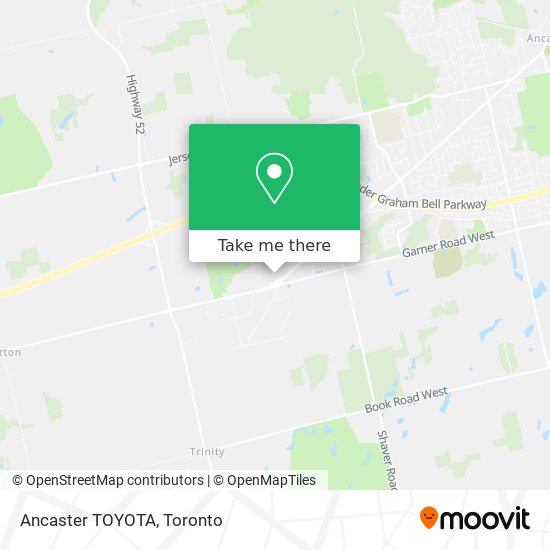 Ancaster TOYOTA map