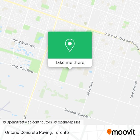 Ontario Concrete Paving map