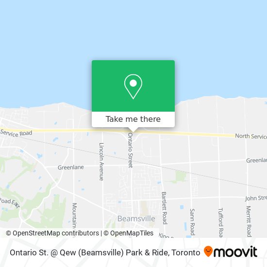 Ontario St. @ Qew (Beamsville) Park & Ride plan