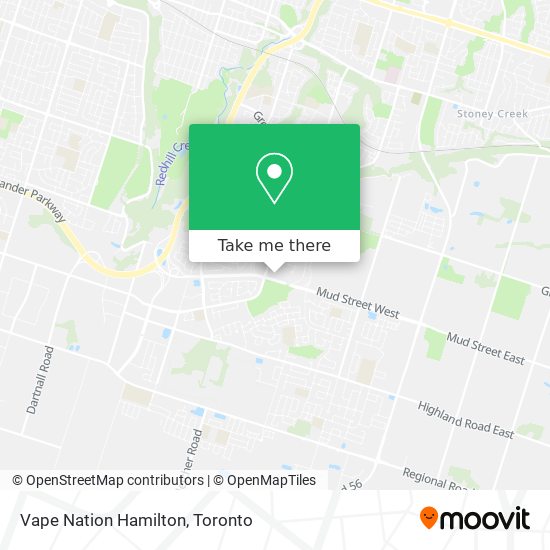 Vape Nation Hamilton map