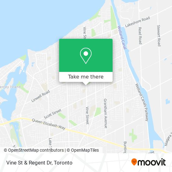 Vine St & Regent Dr map