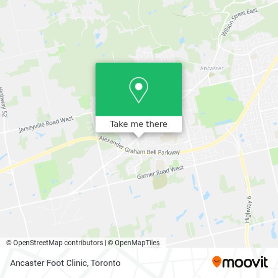 Ancaster Foot Clinic map