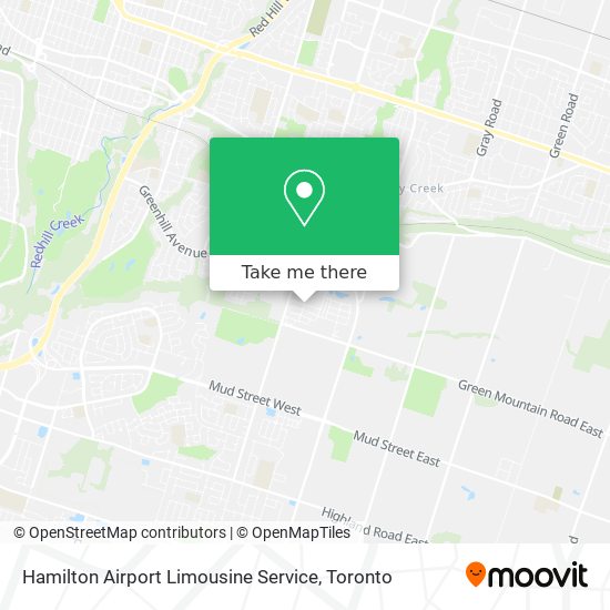 Hamilton Airport Limousine Service map