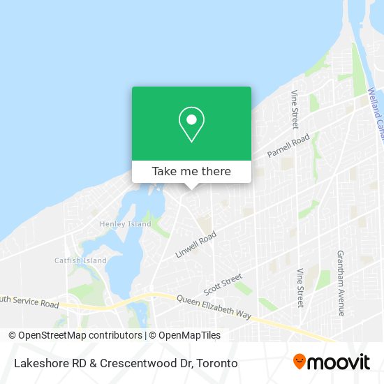 Lakeshore RD & Crescentwood Dr map