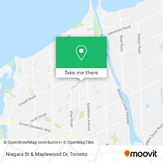 Niagara St & Maplewood Dr map