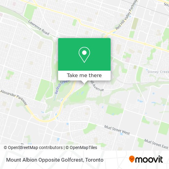 Mount Albion Opposite Golfcrest map