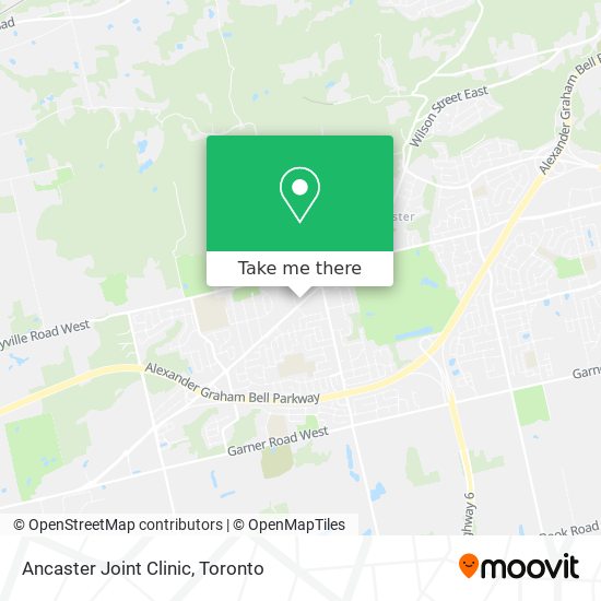Ancaster Joint Clinic map