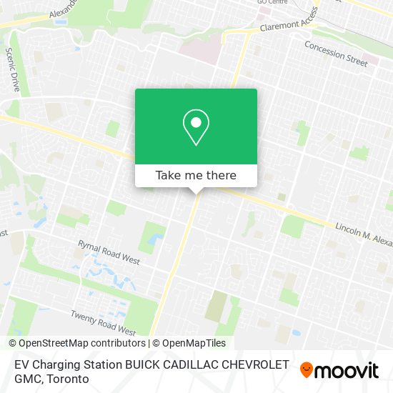 EV Charging Station BUICK CADILLAC CHEVROLET GMC map