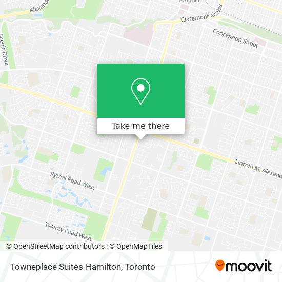 Towneplace Suites-Hamilton map