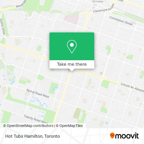 Hot Tubs Hamilton map