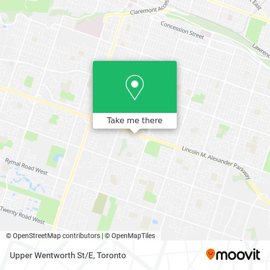 Upper Wentworth St/E map