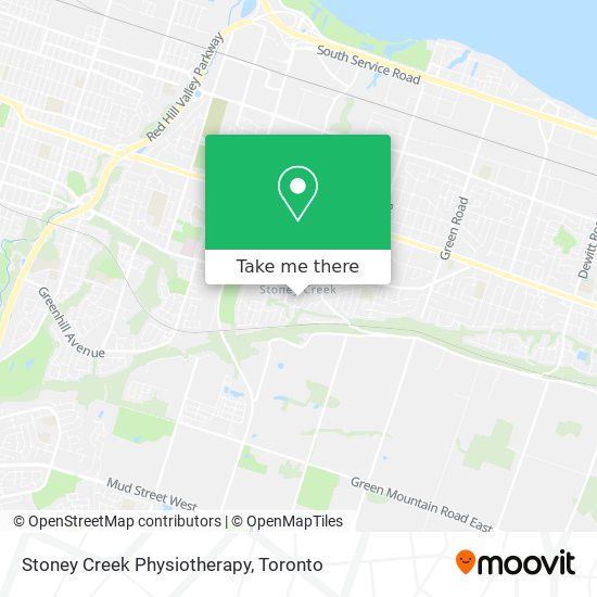 Stoney Creek Physiotherapy map