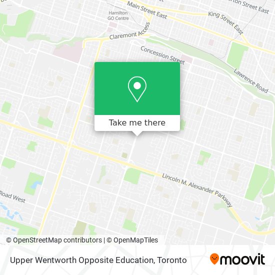 Upper Wentworth Opposite Education map