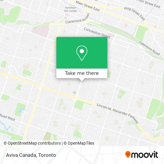 Aviva Canada map