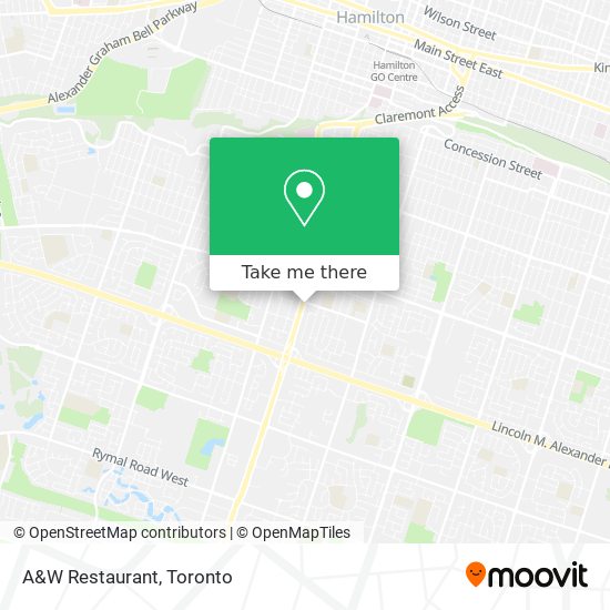 A&W Restaurant map