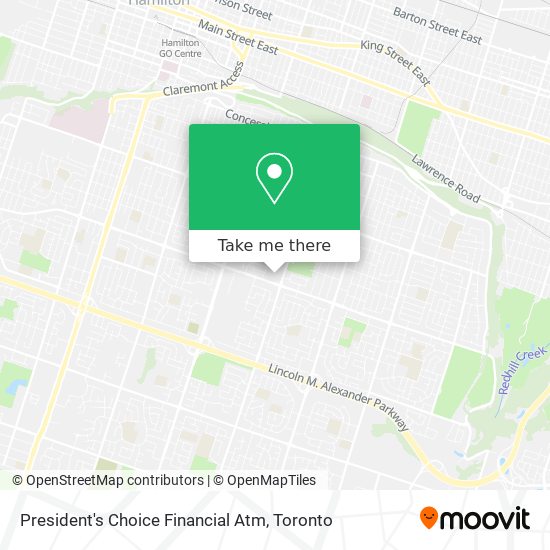 President's Choice Financial Atm map