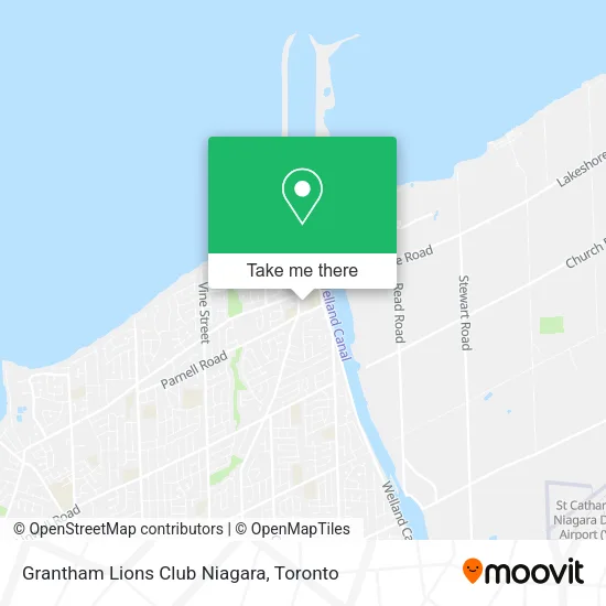 Grantham Lions Club Niagara map