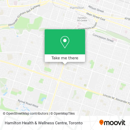 Hamilton Health & Wellness Centre map