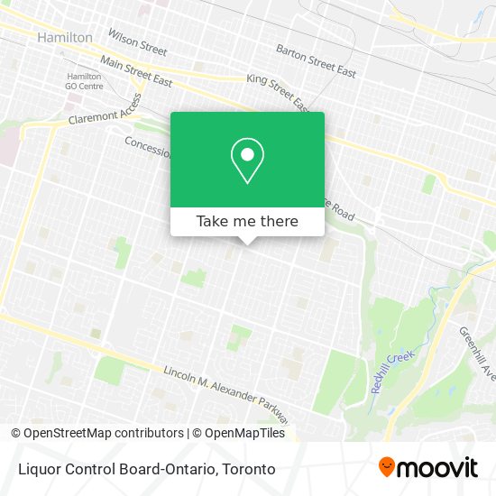 Liquor Control Board-Ontario map