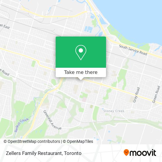 Zellers Family Restaurant map