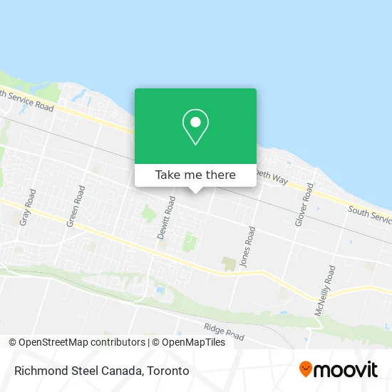 Richmond Steel Canada map