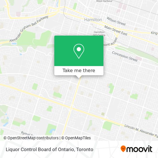 Liquor Control Board of Ontario map