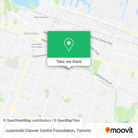 Juravinski Cancer Centre Foundation map