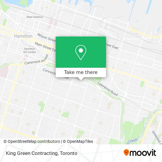 King Green Contracting map