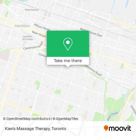 Kien's Massage Therapy map