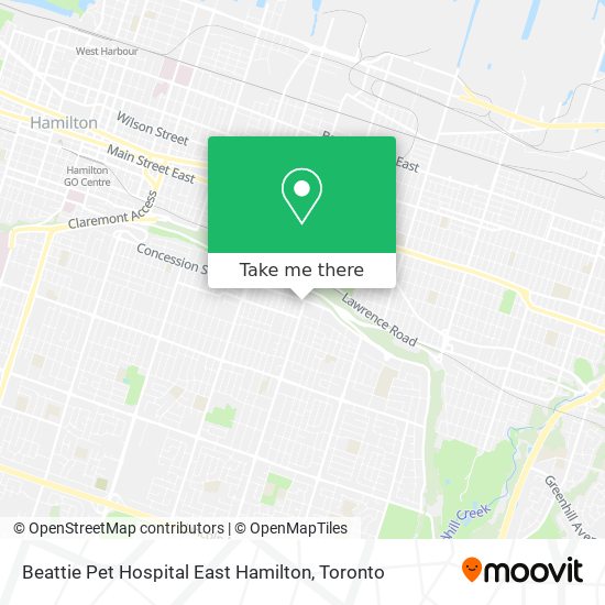 Beattie Pet Hospital East Hamilton map