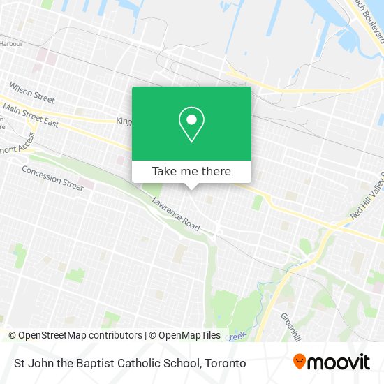 St John the Baptist Catholic School map