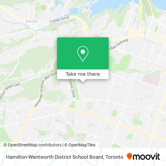 Hamilton-Wentworth District School Board map