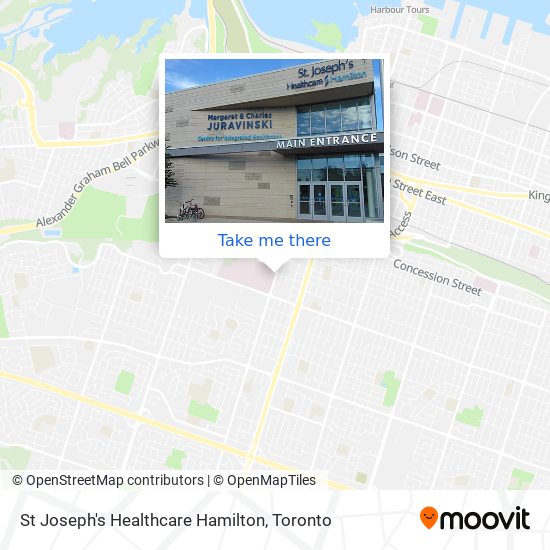 St Joseph's Healthcare Hamilton map