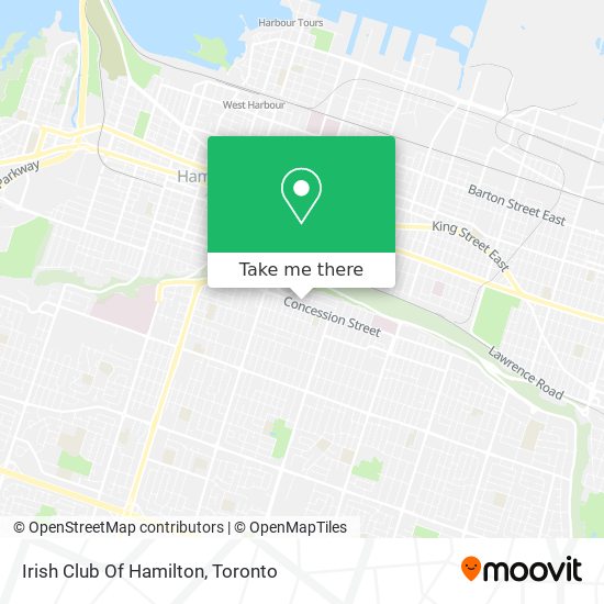 Irish Club Of Hamilton map