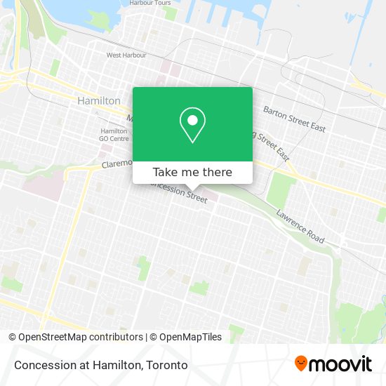 Concession at Hamilton map
