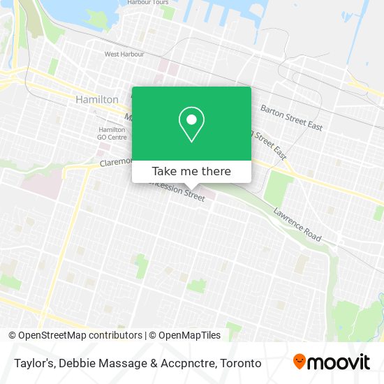 Taylor's, Debbie Massage & Accpnctre map