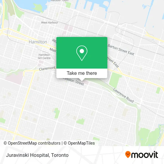 Juravinski Hospital map