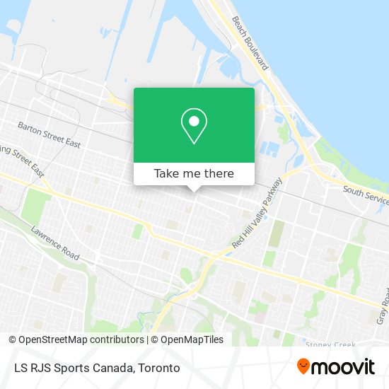 LS RJS Sports Canada map