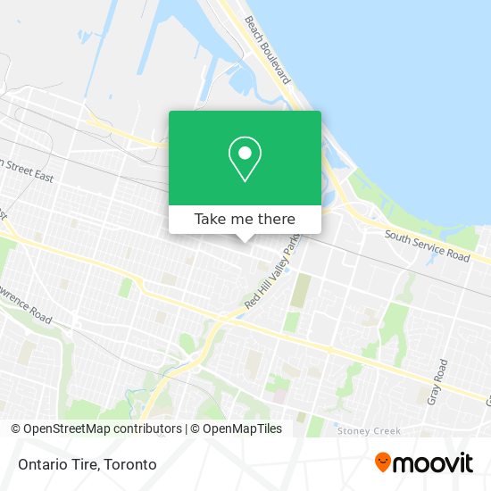 Ontario Tire map