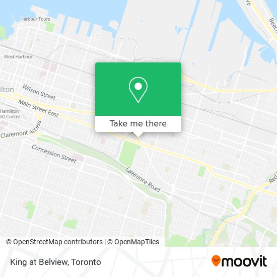 King at Belview map