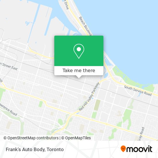 Frank's Auto Body map