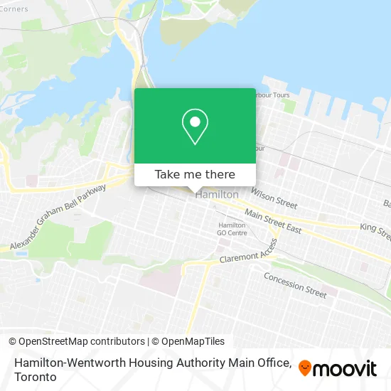 Hamilton-Wentworth Housing Authority Main Office map