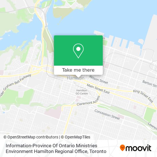Information-Province Of Ontario Ministries Environment Hamilton Regional Office plan